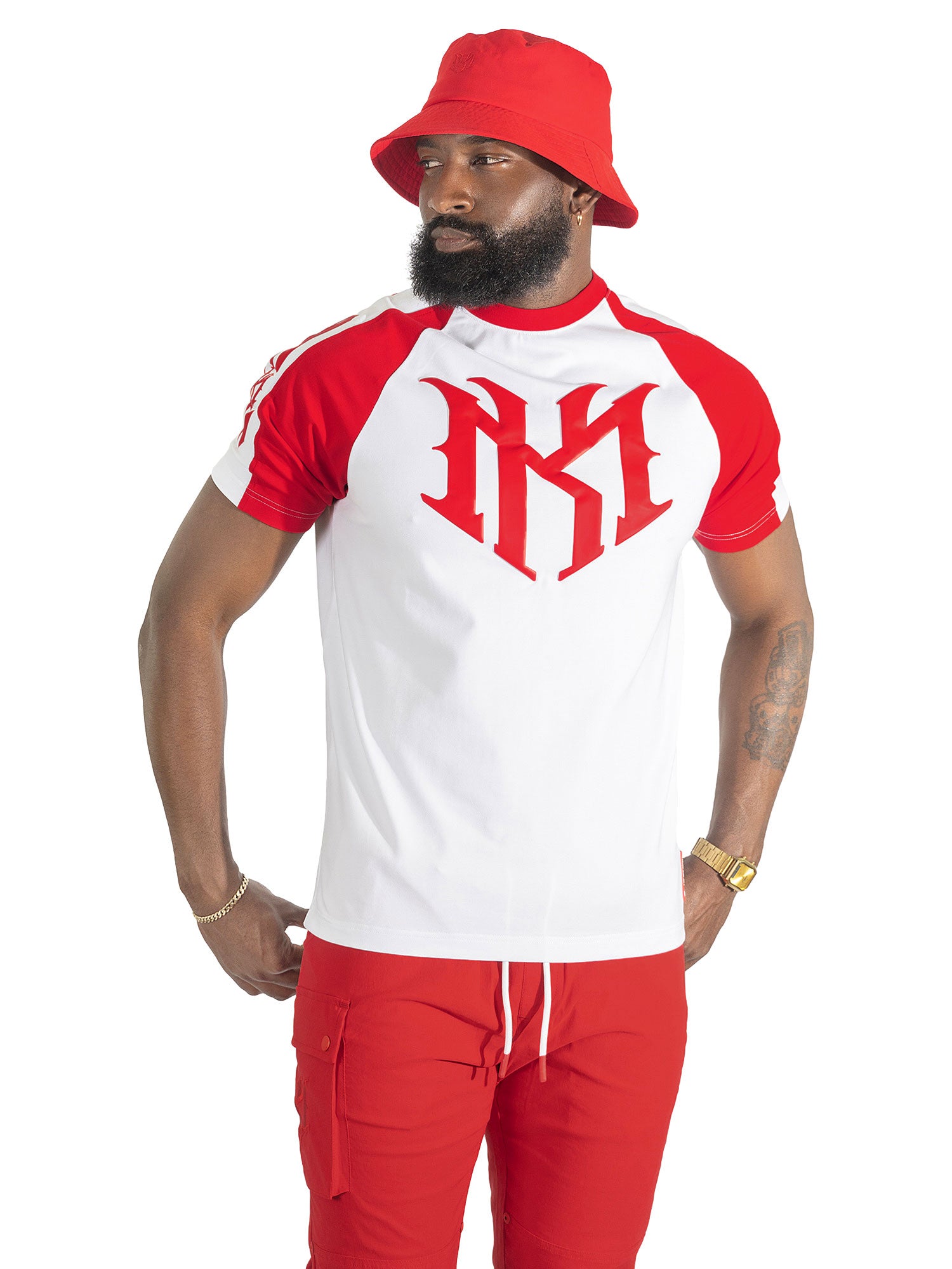 M119 Adorni Reglan T-shirt -Red