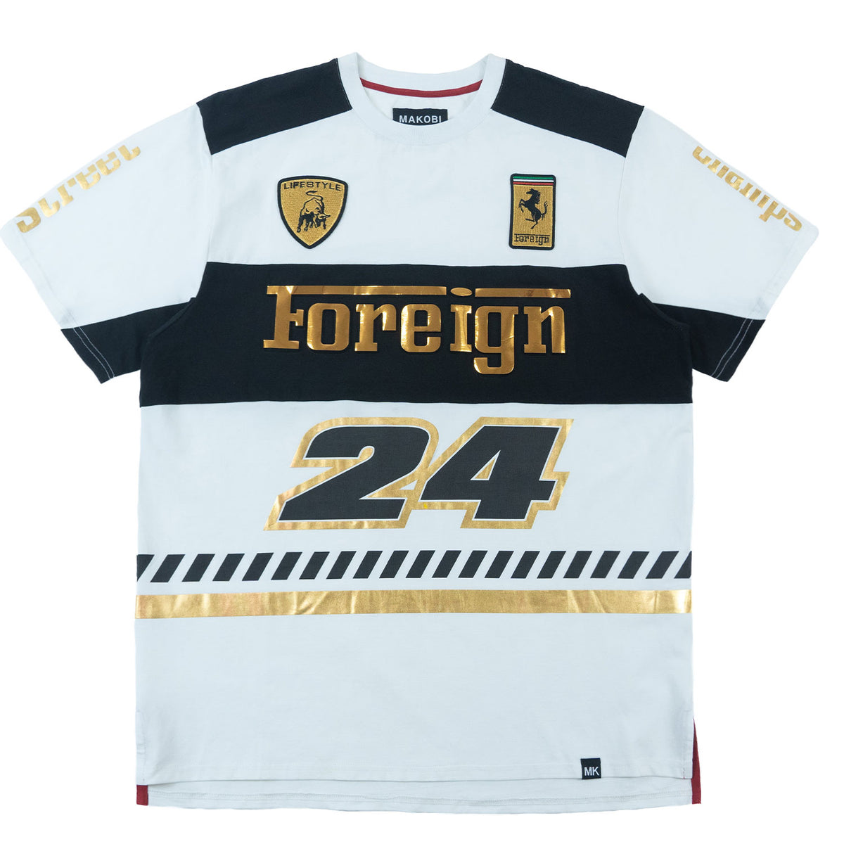 Makobi M133 Makobi Foreign Tee in White Black