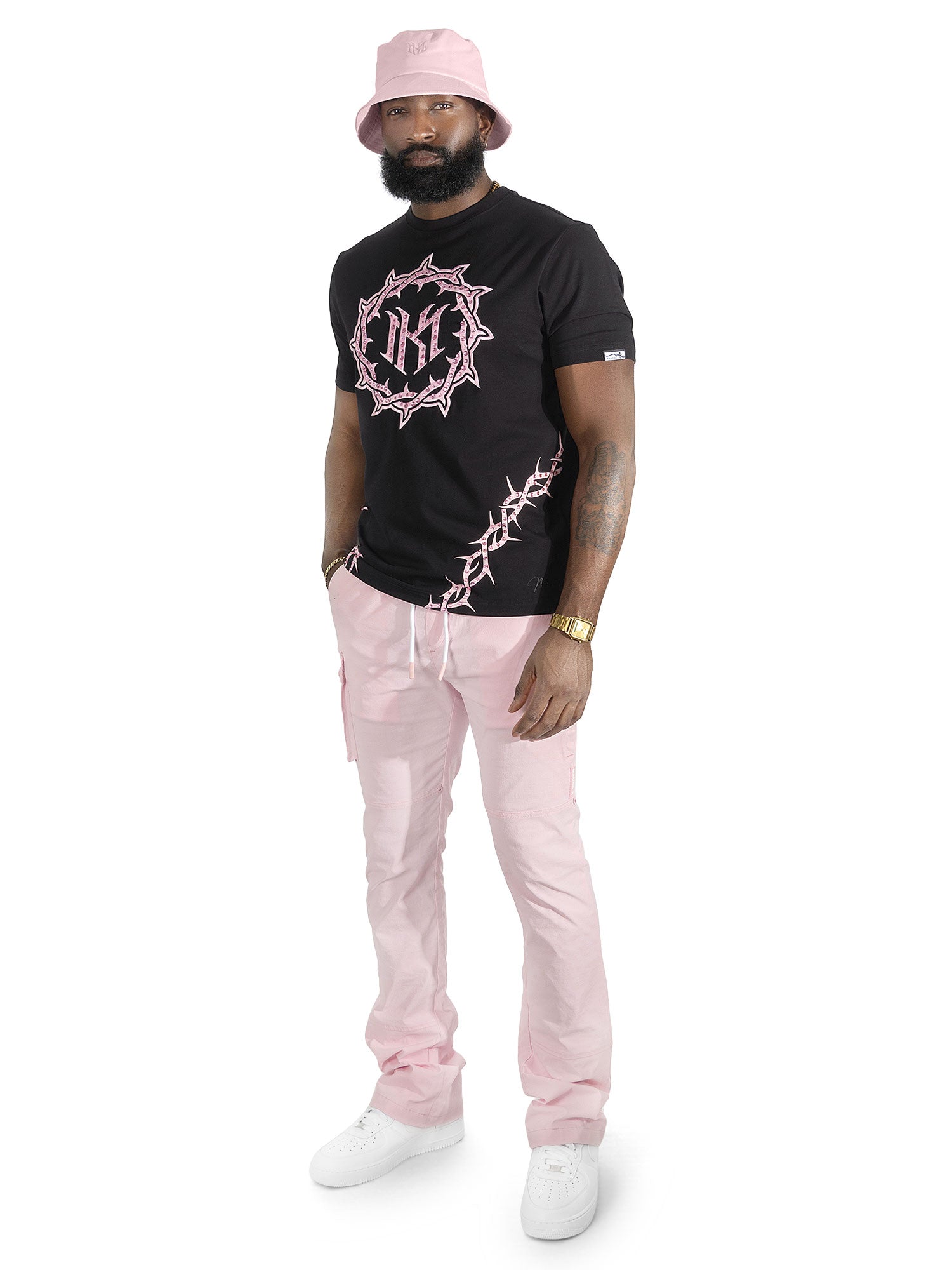Jersey Shirt | M138 Prestige Tee - Black.Pink