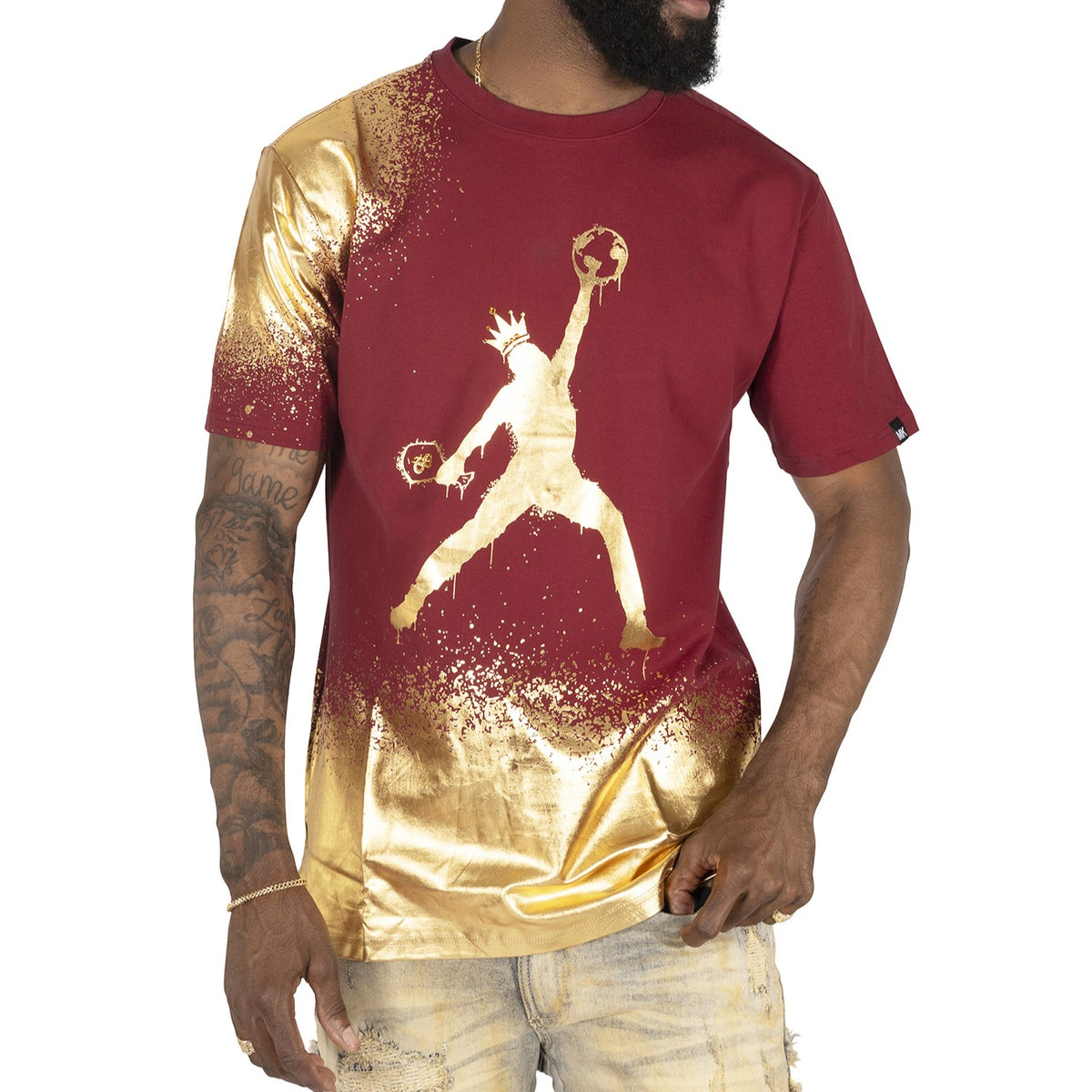 Makobi M148 Makobi Trapman Tee in Burgundy, view 2