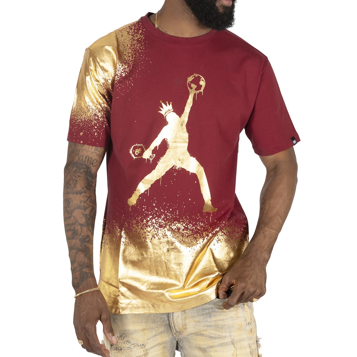 Makobi M148 Makobi Trapman Tee in Burgundy, view 2