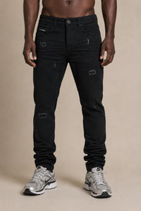 M1609 Manicini Twill jeans - Black-Black