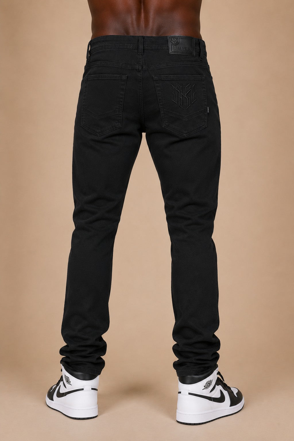M1926 - Makobi Core Jenim Biker Jeans - بورگوندی