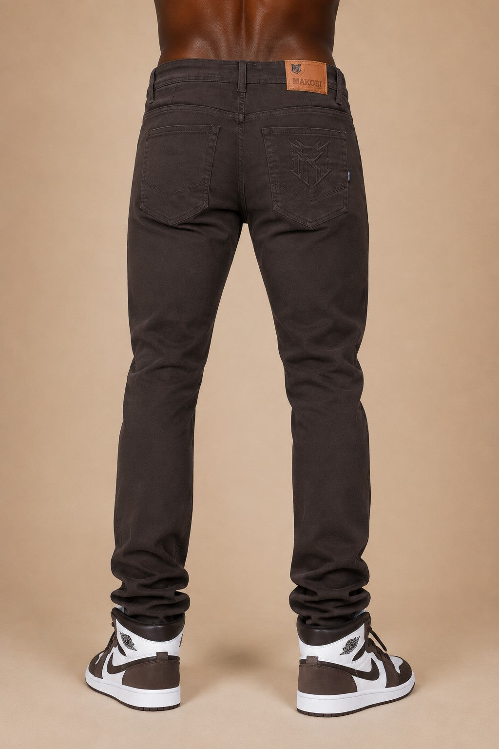 M1609 Manicini Twill Jeans - Brown