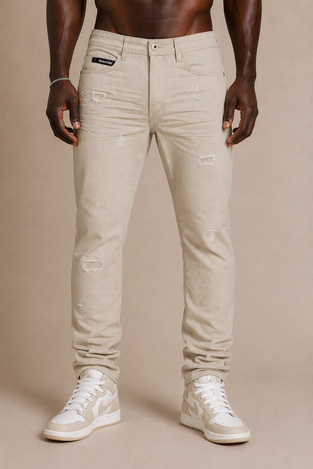 M1609 Mancini Twill Jeans - Khaki