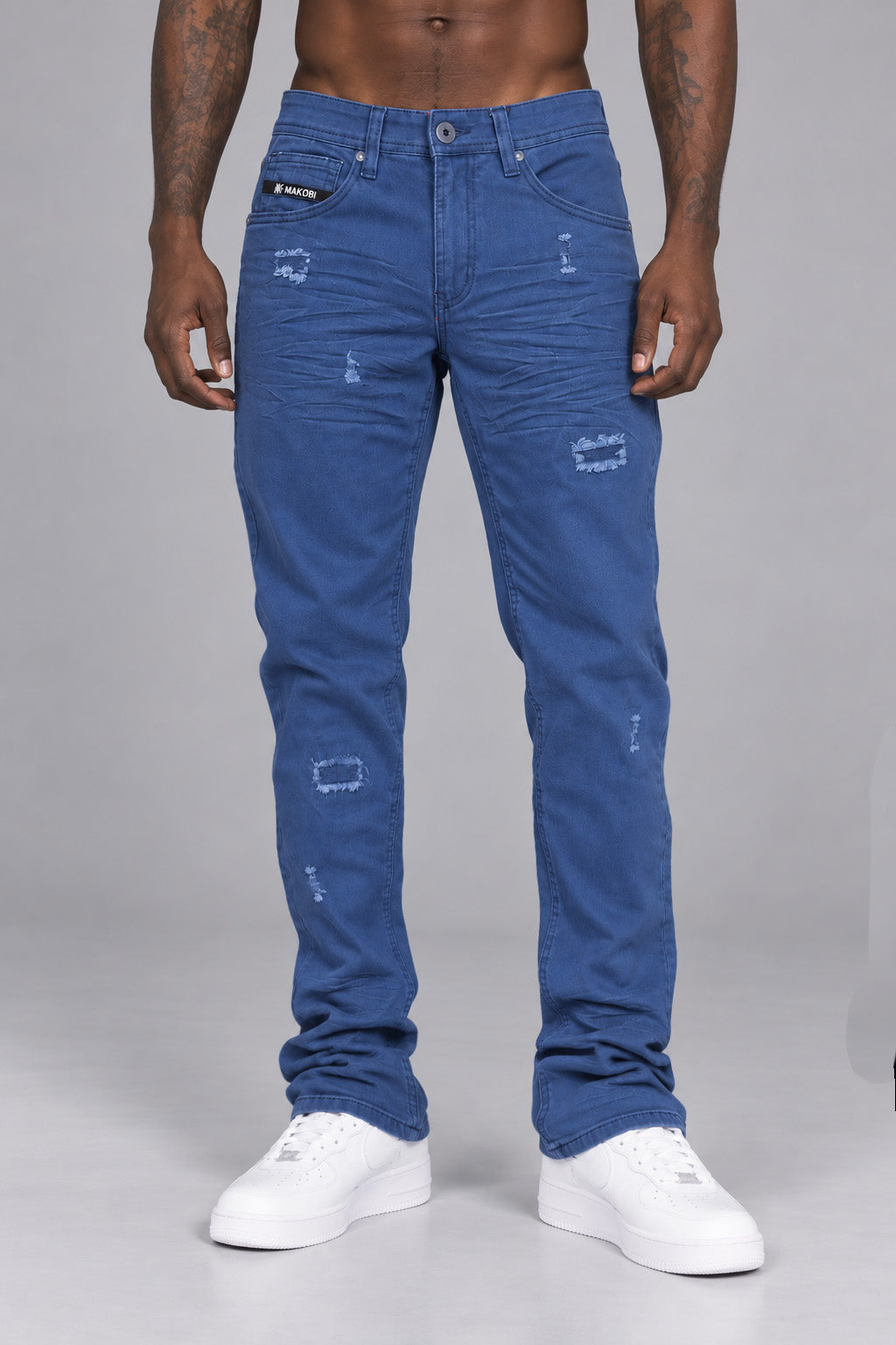 M1609 Manicini Twill Jeans - Midnight Blue