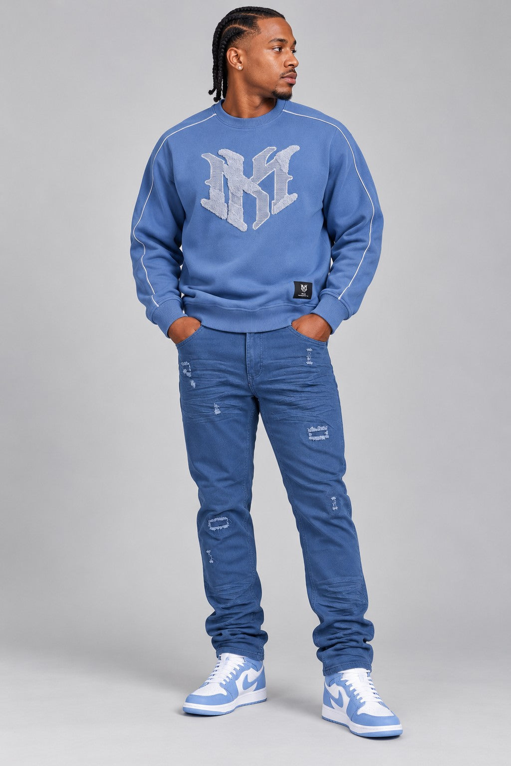 M1609 Mancini Twill Jeans - Midnight Blue