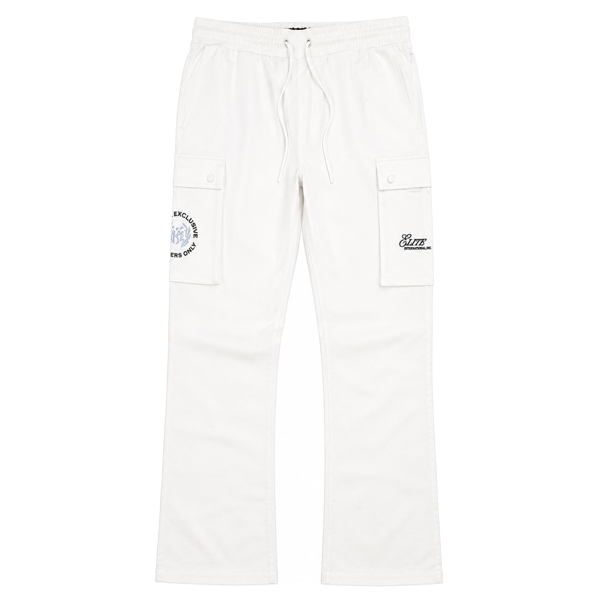 Elite Club Stacked Twill Pants - White (Not Sold Separately - Add Elite Shirt)