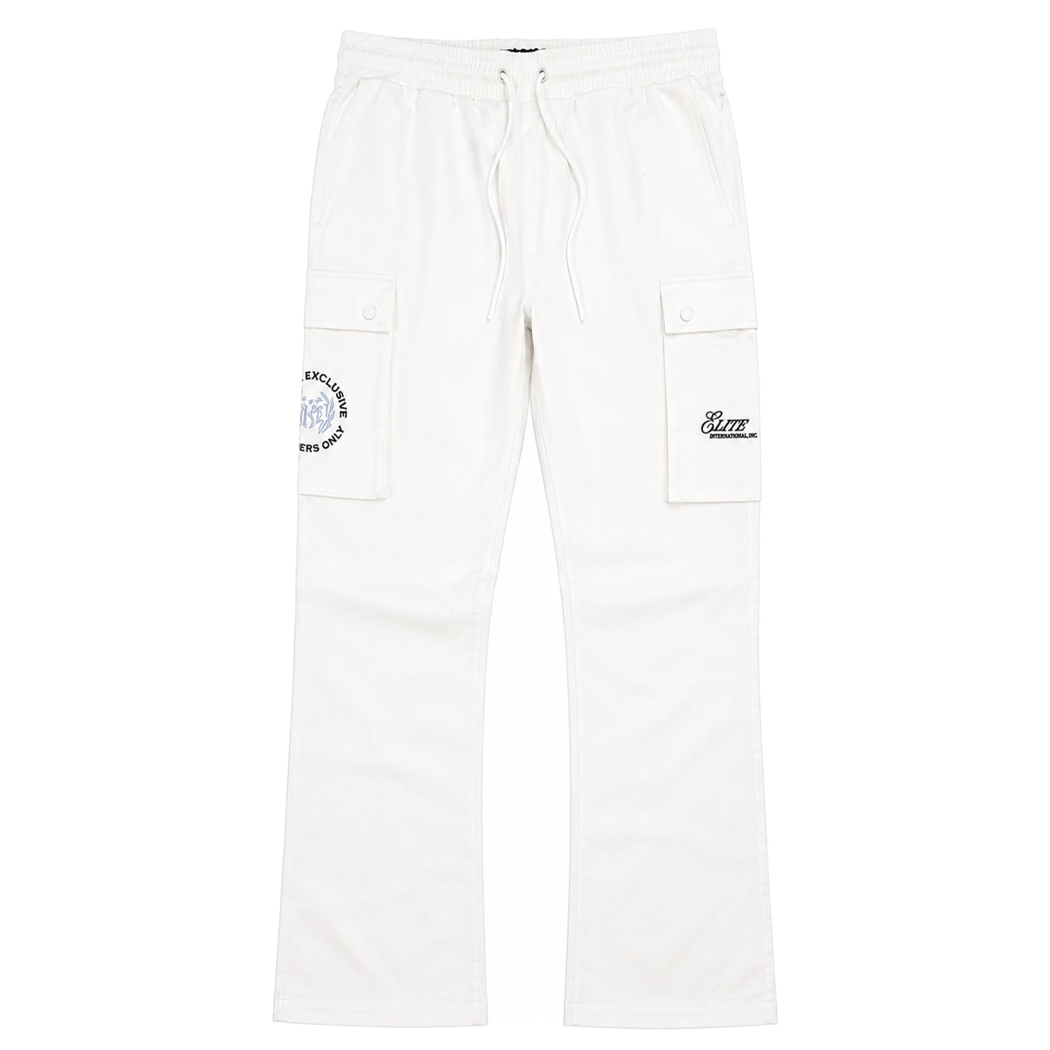 Elite Club Stacked Twill Pants - White (Not Sold Separately - Add Elite Shirt)