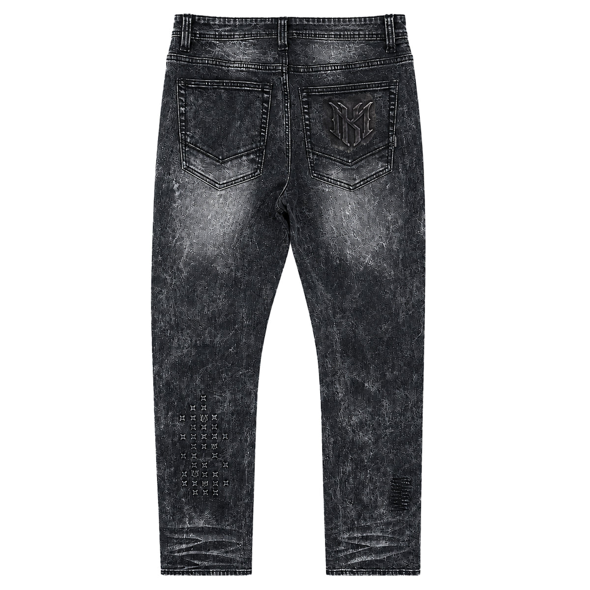 M1926 - Makobi Core Jenim Biker Jeans - بورگوندی