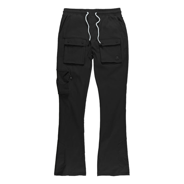 M1625 Sartoni Nylon Stacked Pants - Black