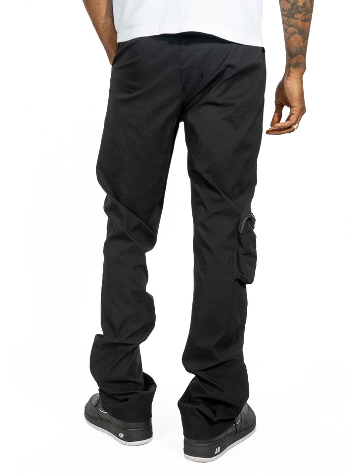 M1625 Sartoni Nylon Stacked Pants - Black