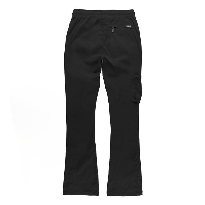 M1625 Sartoni Nylon Stacked Pants - Black – Makobi Jeans USA