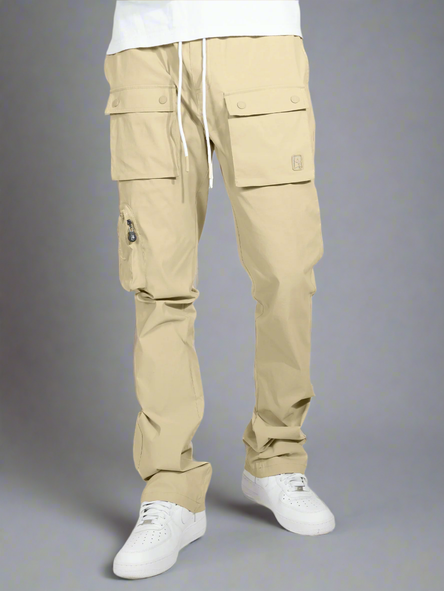 M1625 Sartoni Nylon Stacked Pants - Khaki