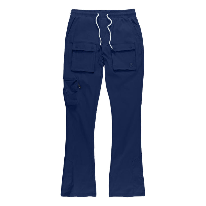 M1625 Sartoni Nylon Stacked Pants - Navy