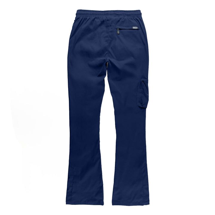 M1625 Sartoni Nylon Stacked Pants - Navy