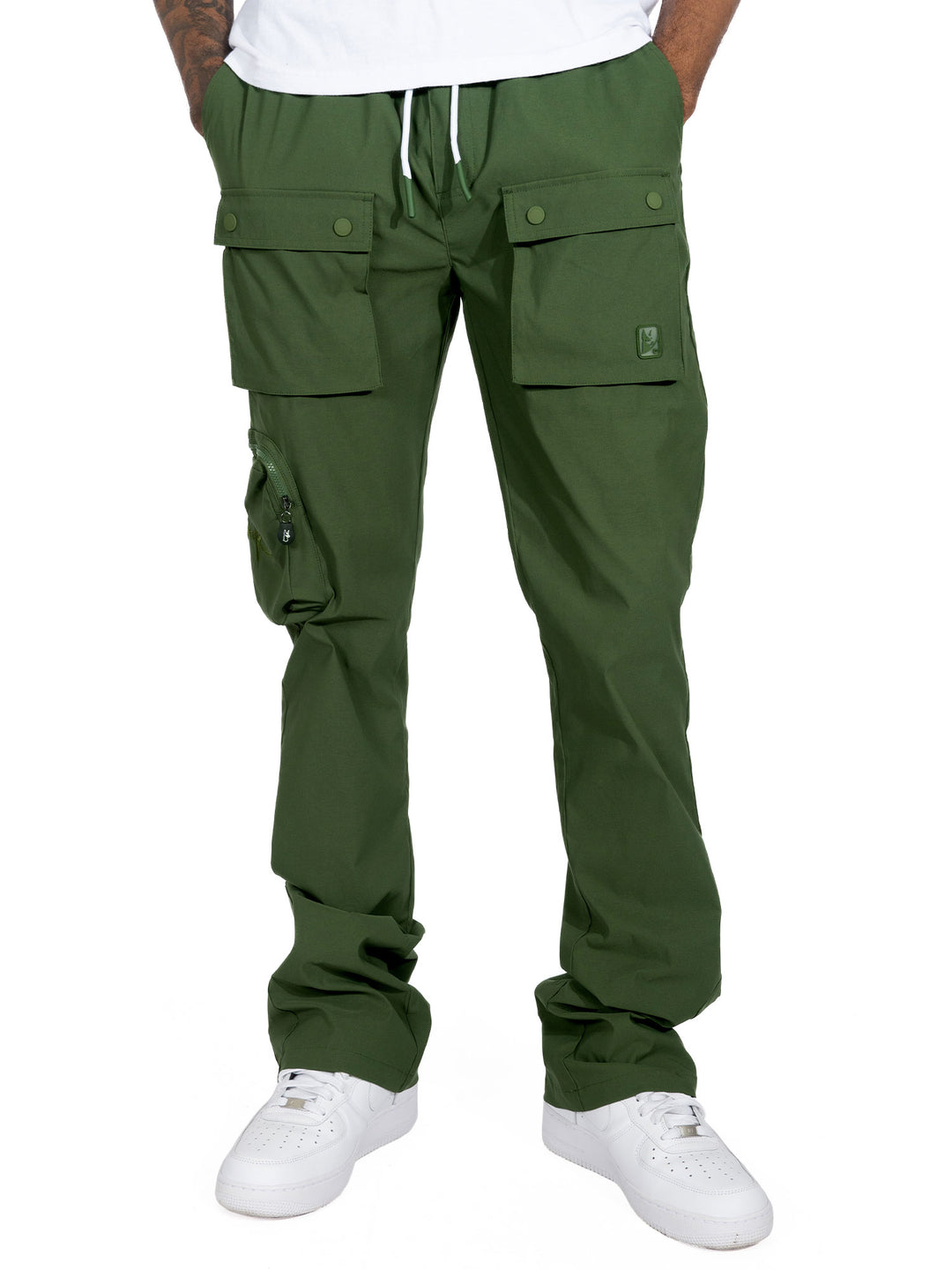 M1625 Sartoni Nylon Stacked Pants - Dark Olive