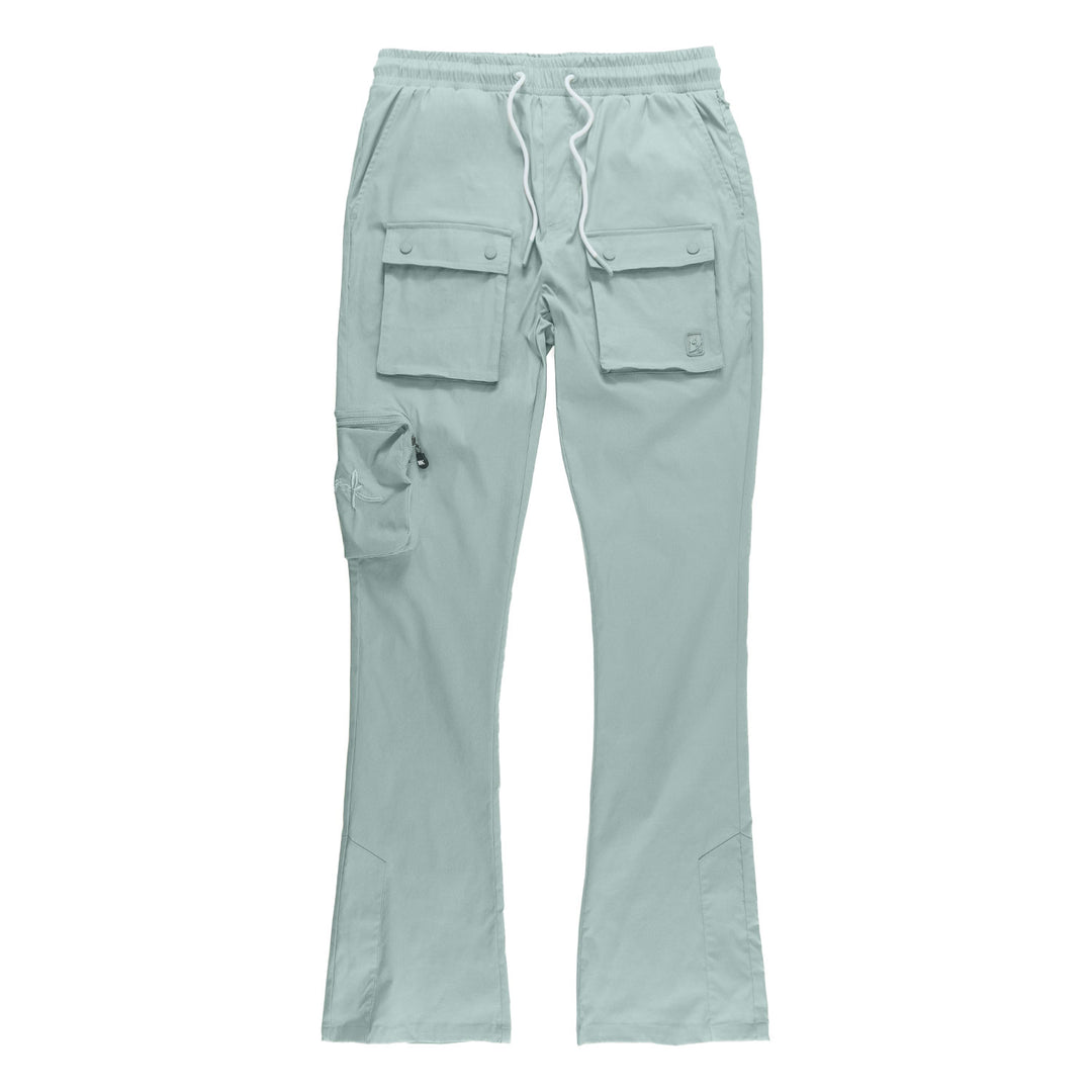 M1625 Sartoni Nylon Stacked Pants - Teal