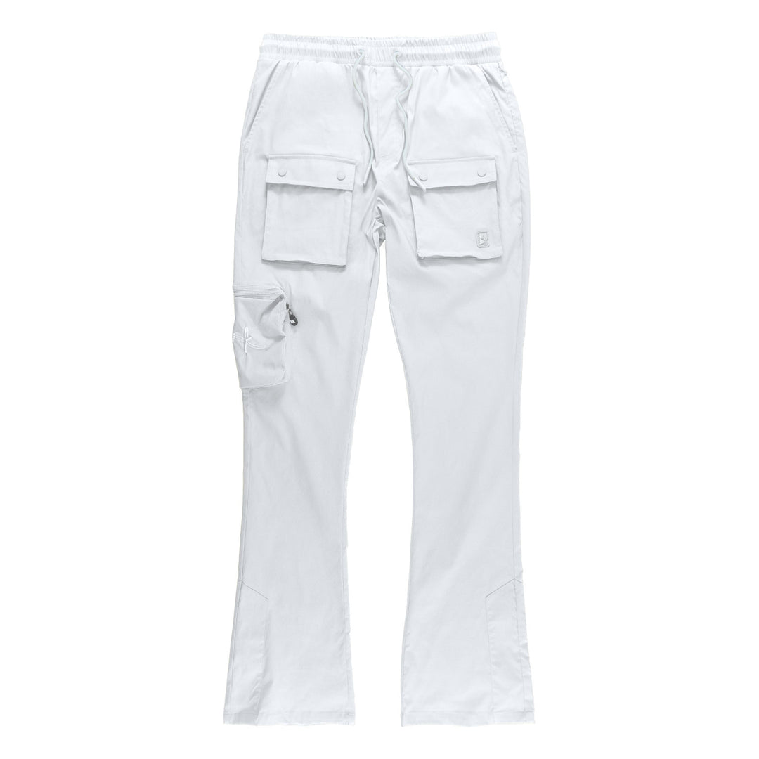 M1625 Sartoni Nylon Stacked Pants - White