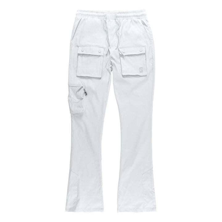 M1625 Sartoni Nylon Stacked Pants - White