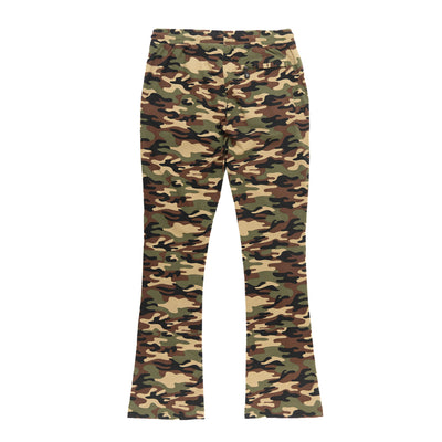 M1633 Colton 34” Stack Nylon/Spandex  Sweat Pants - Camo