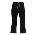 M1633 Colton 34" Stack Nylon/Spandex  Sweat Pants - Black