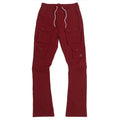 M1633 Colton 34" Stack Nylon/Spandex  Sweat Pants - Burgundy