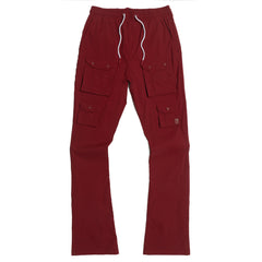 M1633 Colton 34" Stack Nylon/Spandex  Sweat Pants - Burgundy