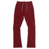 M1633 Colton 34” Stack Nylon/Spandex Sweat Pants - Burgundy
