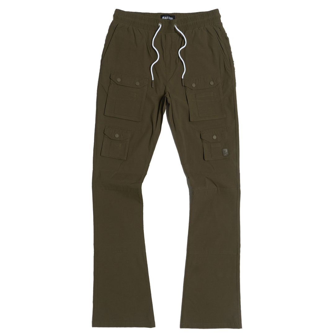 M1633 Colton 34” Stack Nylon/Spandex  Sweat Pants - Dark Olive
