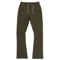 Makobi M1633 Colton 34" Stack Nylon/Spandex Sweat Pants in Dark Olive