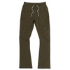 M1633 Colton 34” Stack Nylon/Spandex Sweat Pants - Dark Olive
