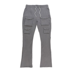 M1633 Colton 34" Stack Nylon/Spandex  Sweat Pants - Dark Gray