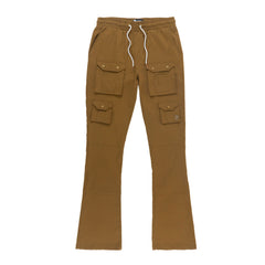 M1633 Colton 34" Stack Nylon/Spandex  Sweat Pants - Mocha