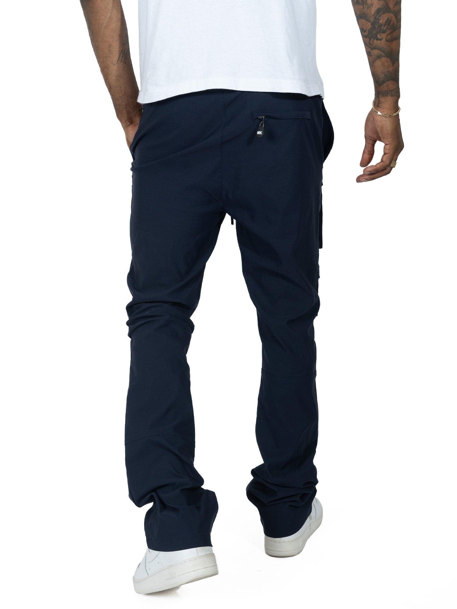 M1633 Colton 34" Stack Nylon/Spandex  Sweat Pants - Navy