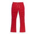 M1633 Colton 34" Stack Nylon/Spandex  Sweat Pants - Red