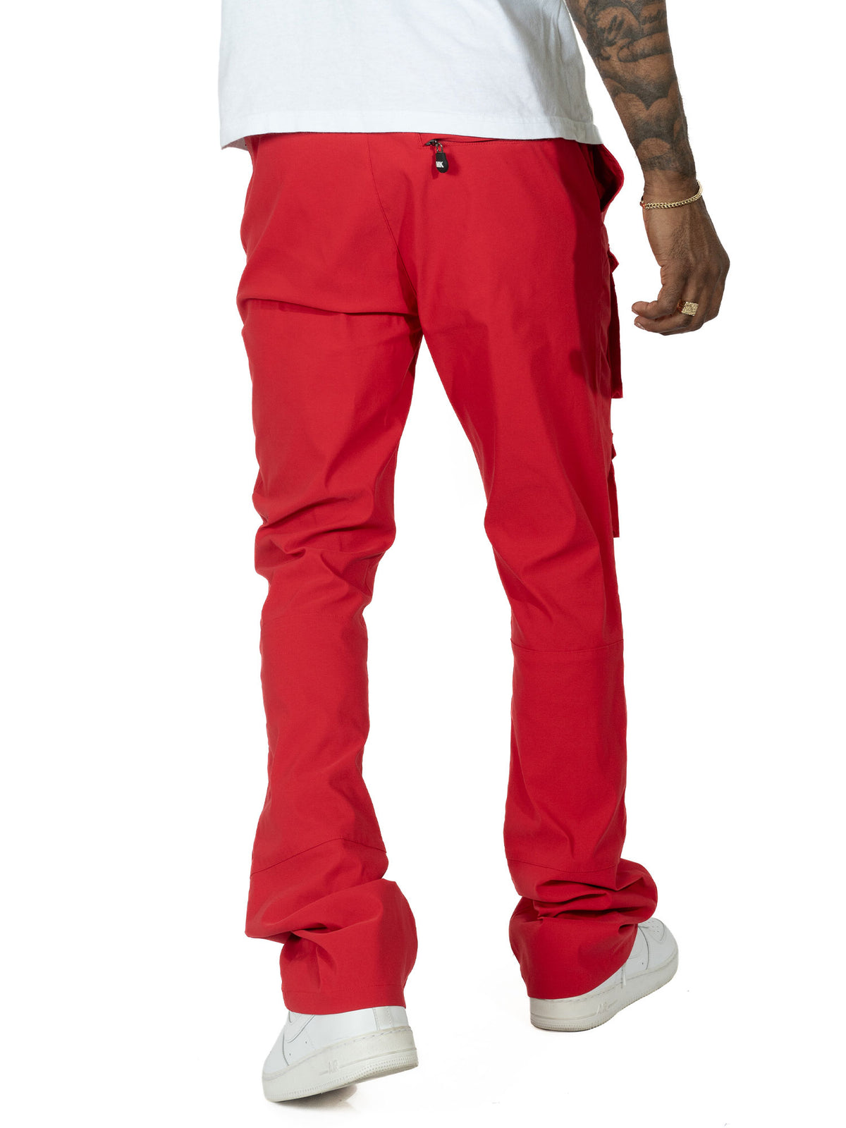 M1633 Colton 34" Stack Nylon/Spandex  Sweat Pants - Red