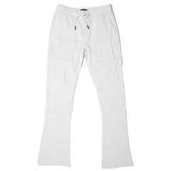 M1633 Colton 34" Stack  Nylon/Spandex  Sweat Pants - White