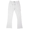 M1633 Colton 34” Stack Nylon/Spandex Sweat Pants - White