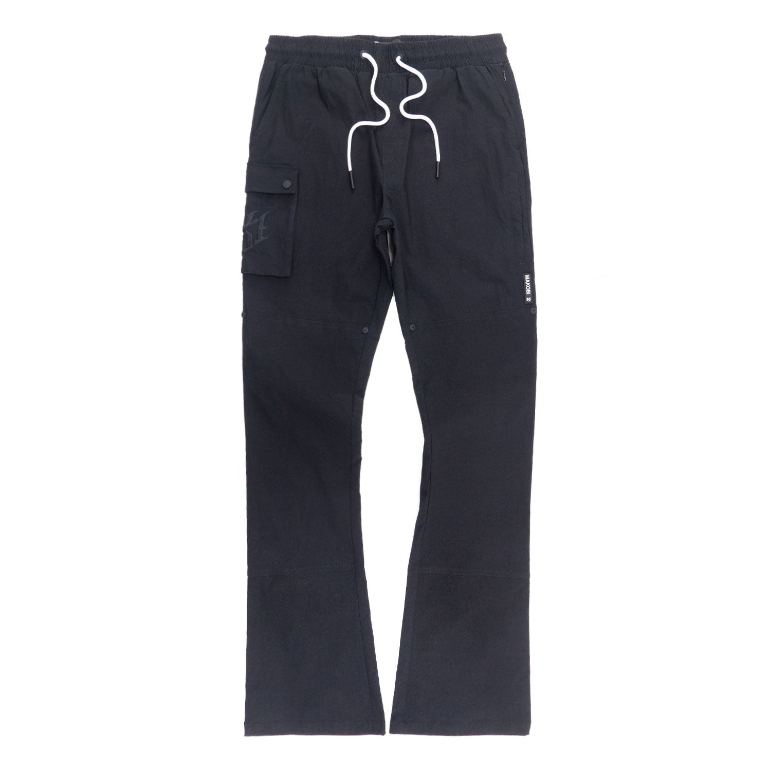 Nylon Pants | M1634 Adorni Stacked - Black