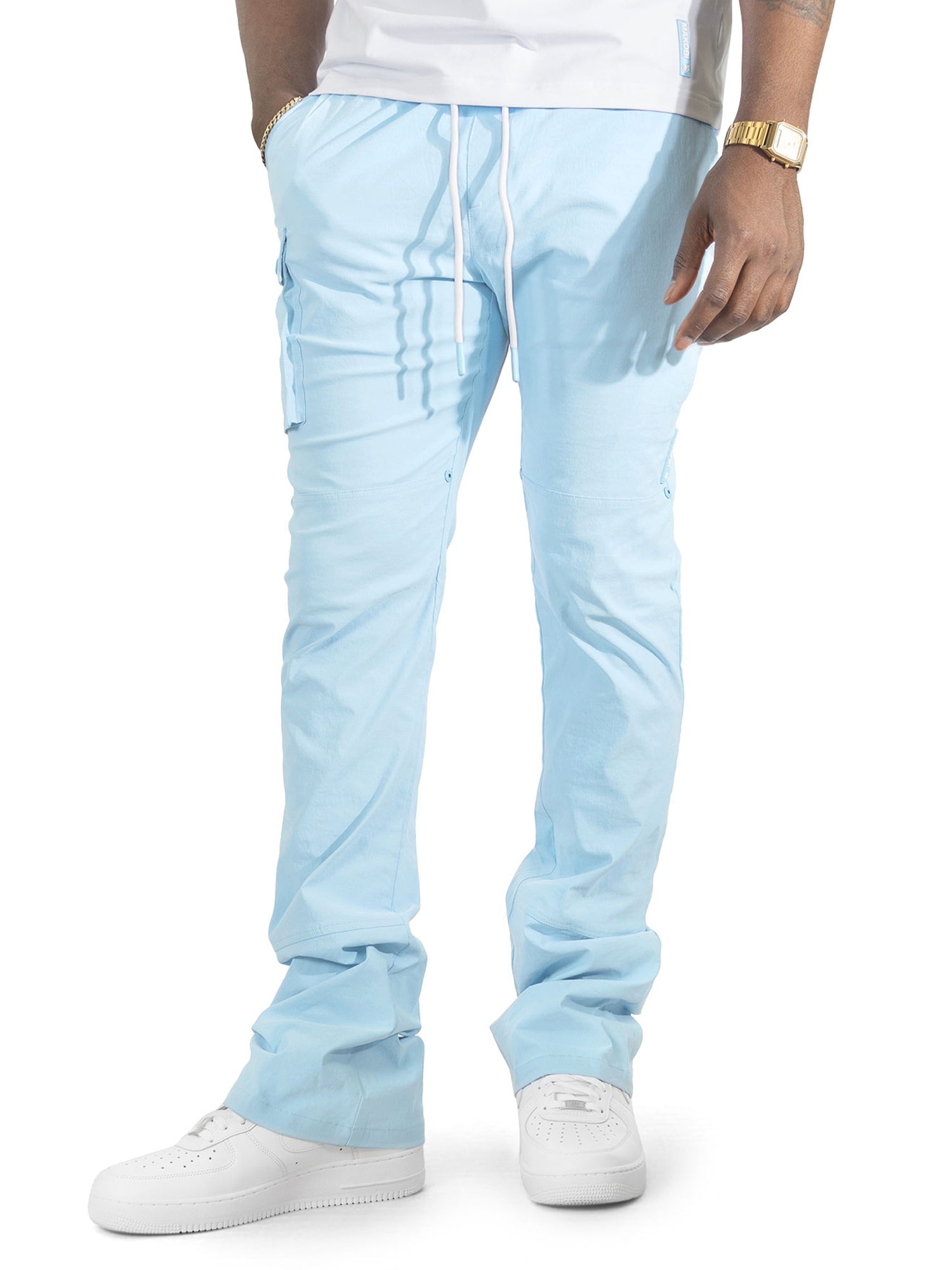 Nylon Pants | M1634 Adorni Stacked - Blue