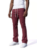 M1634 Adorni Stacked Nylon Pants - Burgundy