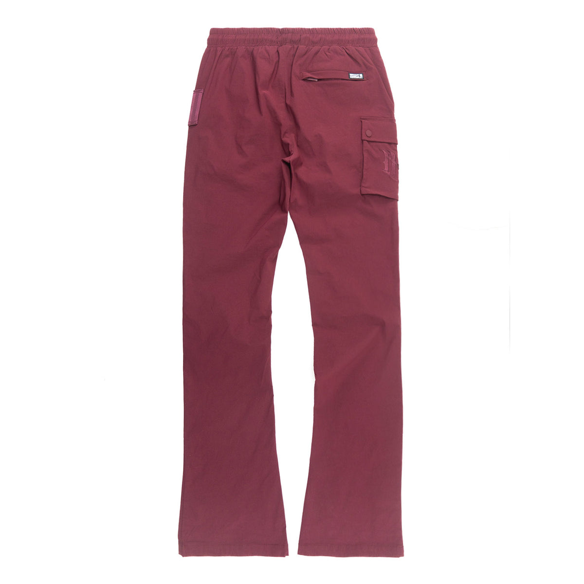 M1634 Adorni Stacked Nylon Pants - Burgundy