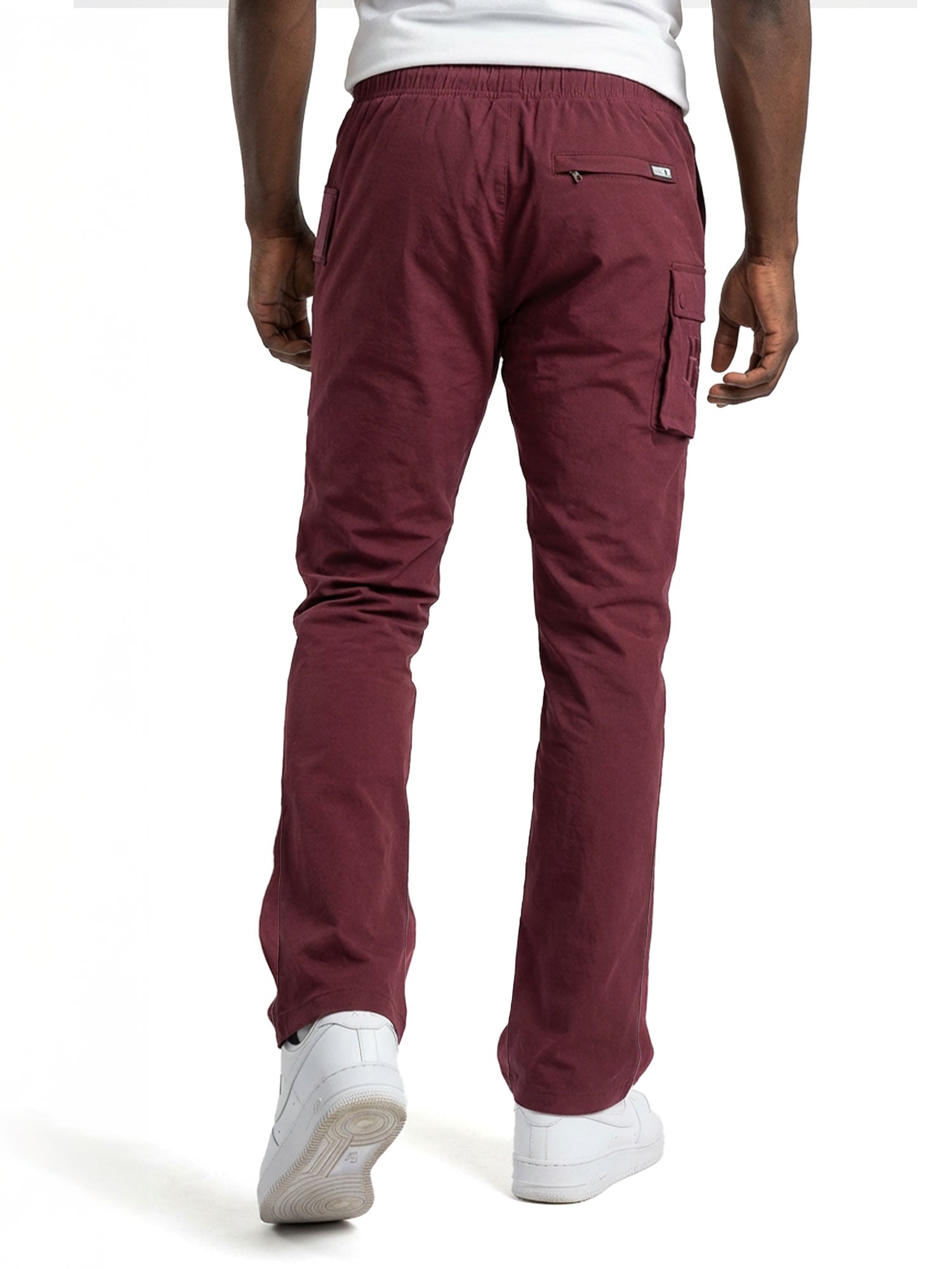 Nylon Pants | M1634 Adorni Stacked - Burgundy