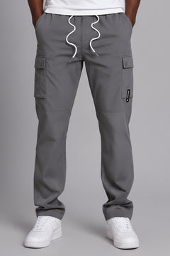 M1634 Adorni Stacked Nylon Pants - Dark Gray