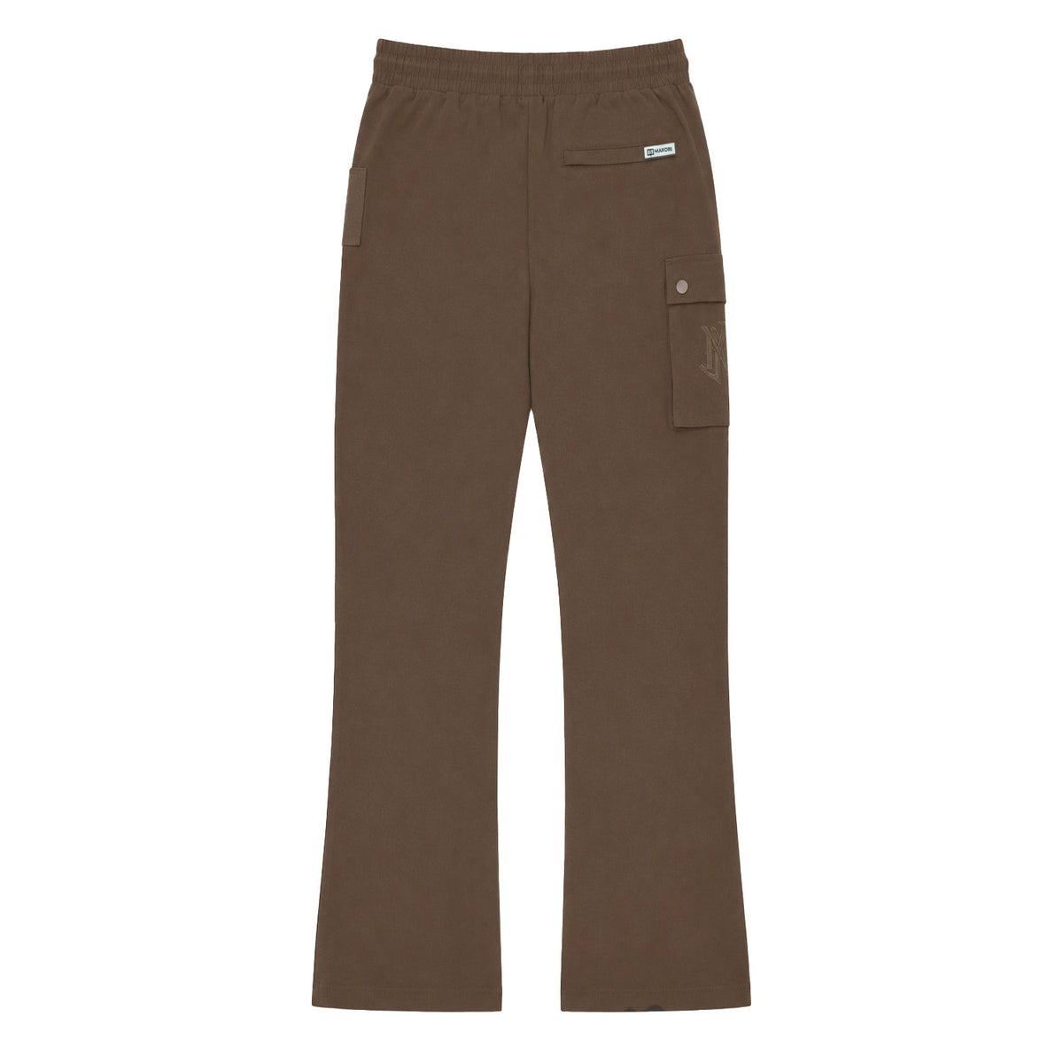 M1634 Adorni Stacked Nylon Pants - Dark Brown