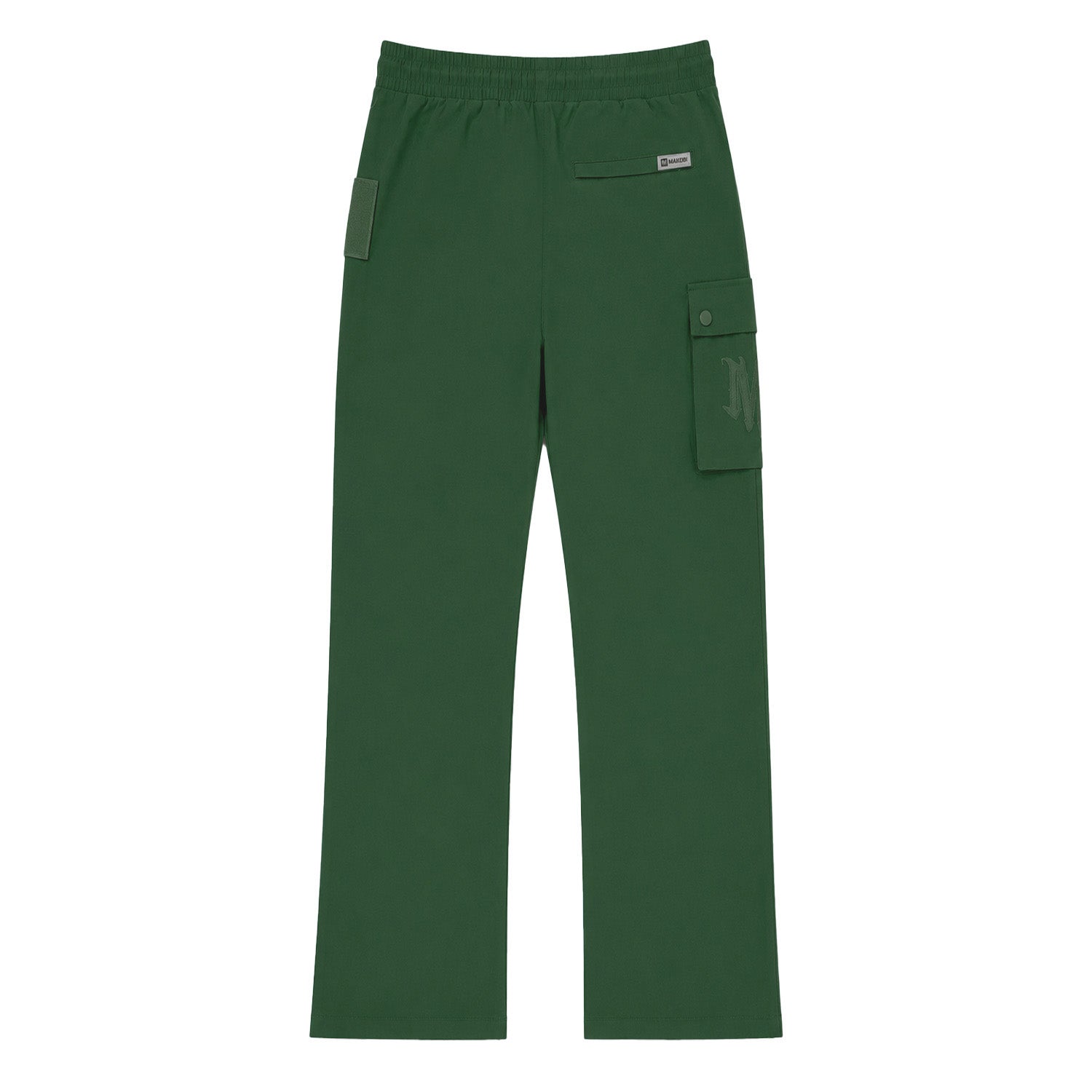 M1634 Adorni Stacked Nylon Pants - Hunter Green – Makobi Jeans USA