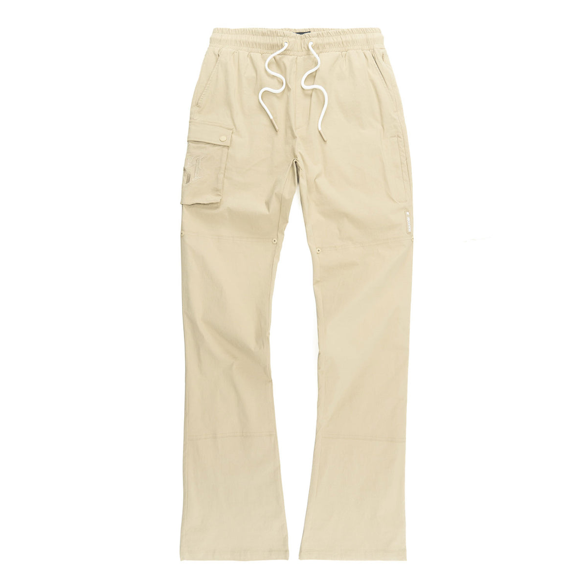 M1634 Adorni Stacked Nylon Pants - Khaki