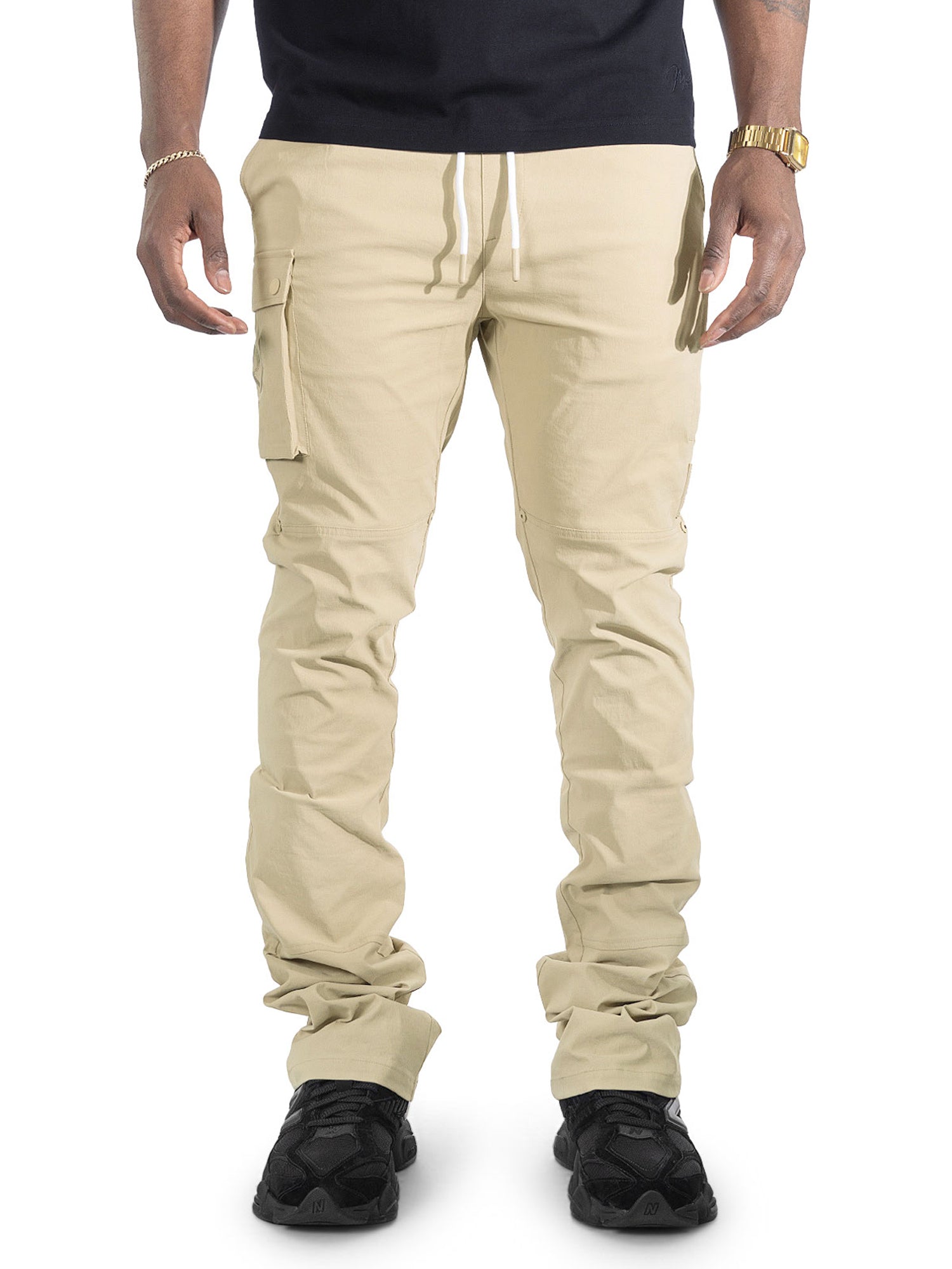 Nylon Pants | M1634 Adorni Stacked - Khaki