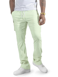 M1634 Adorni Stacked Nylon Pants - Kiwi